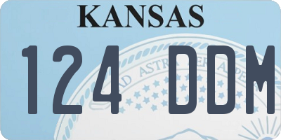 KS license plate 124DDM