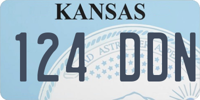 KS license plate 124DDN