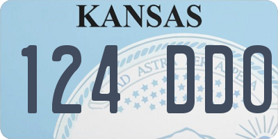 KS license plate 124DDO