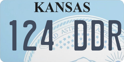 KS license plate 124DDR