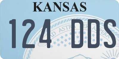 KS license plate 124DDS