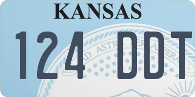 KS license plate 124DDT