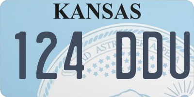 KS license plate 124DDU