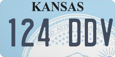 KS license plate 124DDV