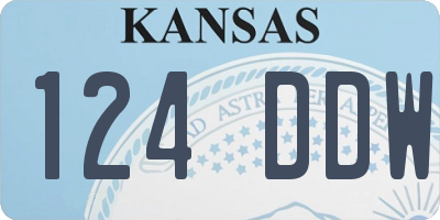 KS license plate 124DDW