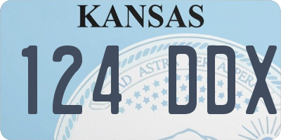 KS license plate 124DDX