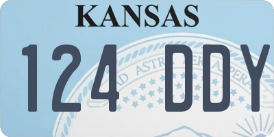 KS license plate 124DDY