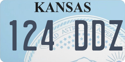 KS license plate 124DDZ