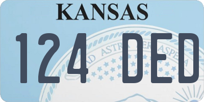 KS license plate 124DED