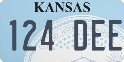 KS license plate 124DEE