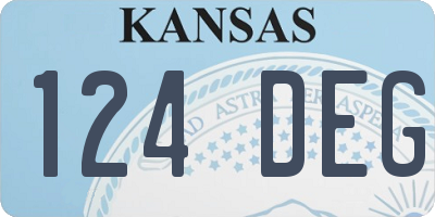 KS license plate 124DEG