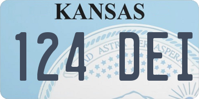 KS license plate 124DEI