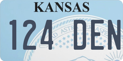KS license plate 124DEN