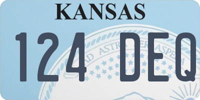 KS license plate 124DEQ