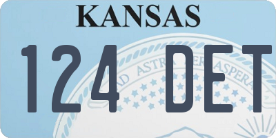 KS license plate 124DET