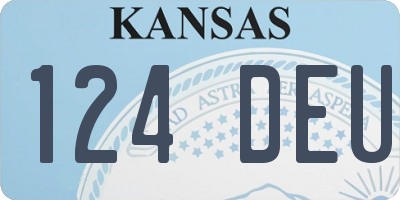 KS license plate 124DEU