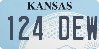 KS license plate 124DEW