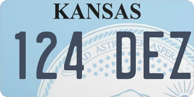 KS license plate 124DEZ
