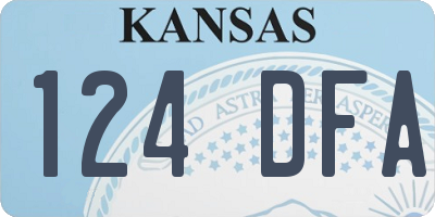 KS license plate 124DFA