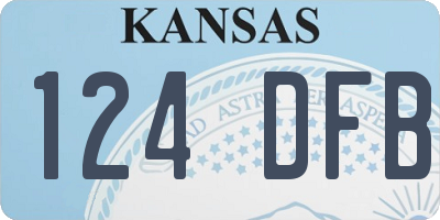 KS license plate 124DFB