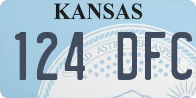 KS license plate 124DFC