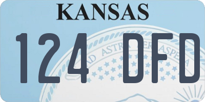 KS license plate 124DFD