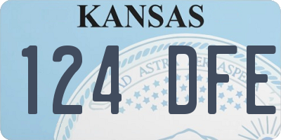 KS license plate 124DFE