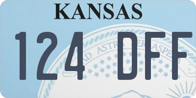 KS license plate 124DFF