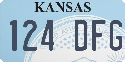 KS license plate 124DFG