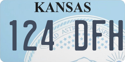 KS license plate 124DFH