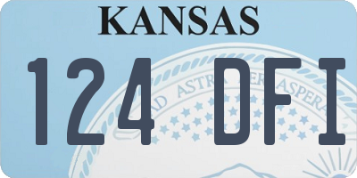 KS license plate 124DFI