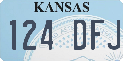 KS license plate 124DFJ