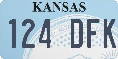 KS license plate 124DFK