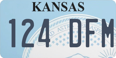 KS license plate 124DFM