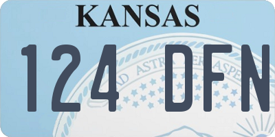 KS license plate 124DFN