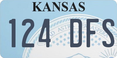 KS license plate 124DFS