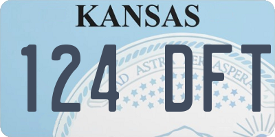 KS license plate 124DFT