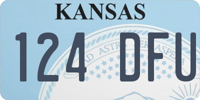 KS license plate 124DFU