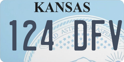 KS license plate 124DFV