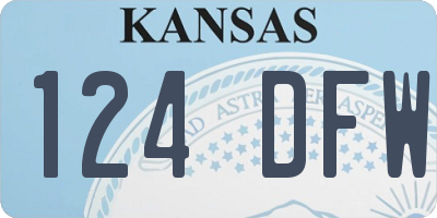 KS license plate 124DFW