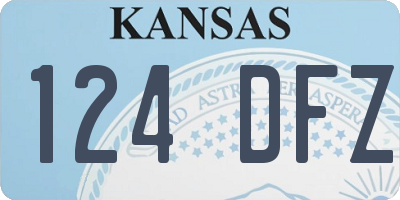 KS license plate 124DFZ