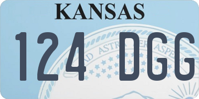 KS license plate 124DGG
