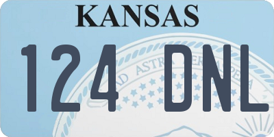 KS license plate 124DNL