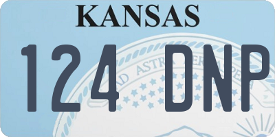 KS license plate 124DNP