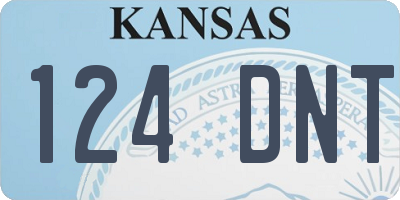 KS license plate 124DNT