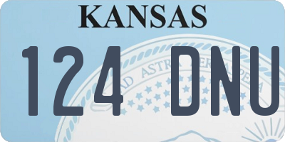 KS license plate 124DNU