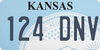 KS license plate 124DNV