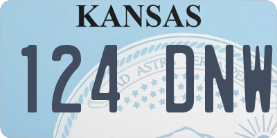 KS license plate 124DNW