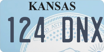 KS license plate 124DNX