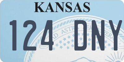 KS license plate 124DNY
